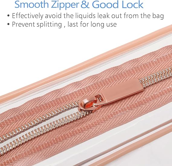 Clear Makeup Bag - 2 Packs Toiletry Bag for Women Quart Size Travel Bag , Clear Toiletry Bags for Traveling